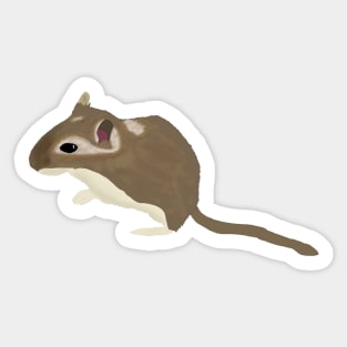 Cute brown gerbil Sticker